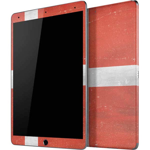 Denmark Flag Distressed iPad Skins